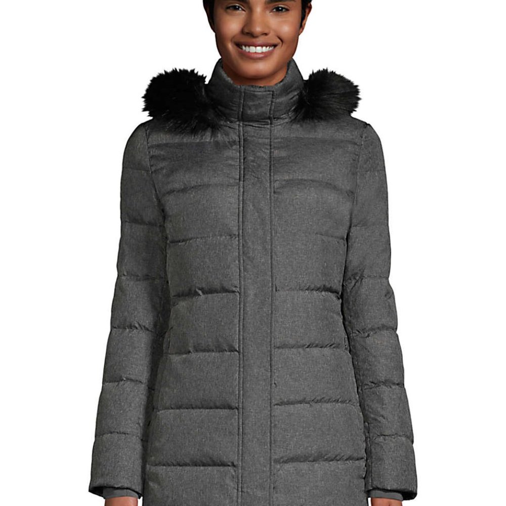 Lands' End Women's Long Down Coat Size Large
